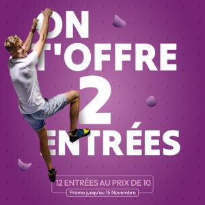 Escalade à Nîmes : 12 entrées au prix de 10 chez Climb Up jusqu'au 15 novembre 2026