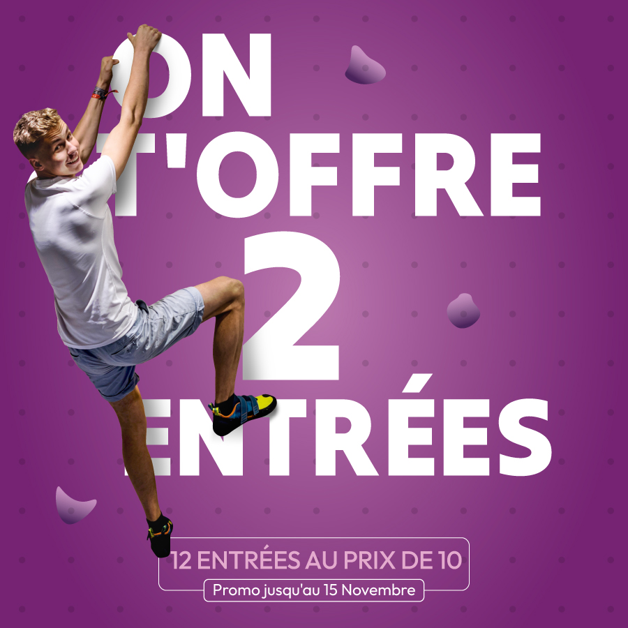 Escalade à Nîmes : 12 entrées au prix de 10 chez Climb Up jusqu'au 15 novembre 2026